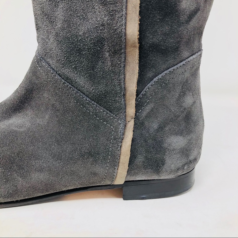 Fabio Rusconi Suede Cap Toe Cuffed Knee Boot - Picture 4 of 10